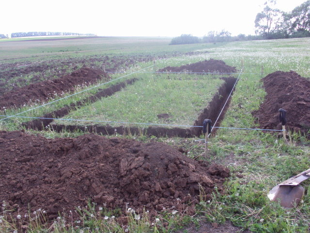 Фоторепортаж. Готовится разметка под фундаменты первых 8 таун-хаусов КП Ново-Архангельсокое